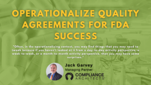 operationalize a Quality Agreement
