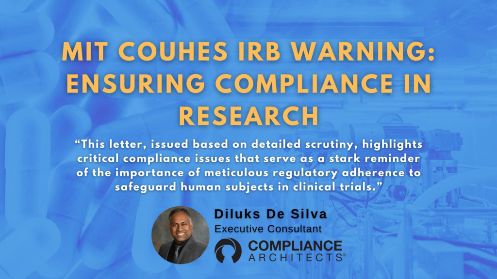 MIT COUHES IRB Warning: Ensuring Compliance in Research